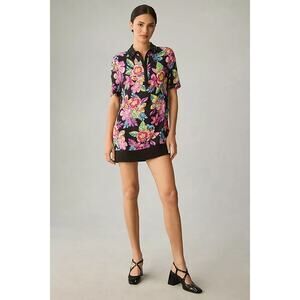 (RARE) nwt ANTHROPOLOGIE LE SUPERBE sz 10 Palm Beach Polo Dress in Black Acid